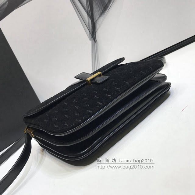 YSL爆款女士包包 聖羅蘭經典款麂皮小牛皮壓花包包 YSL肩背斜挎包 568604  jjh1058